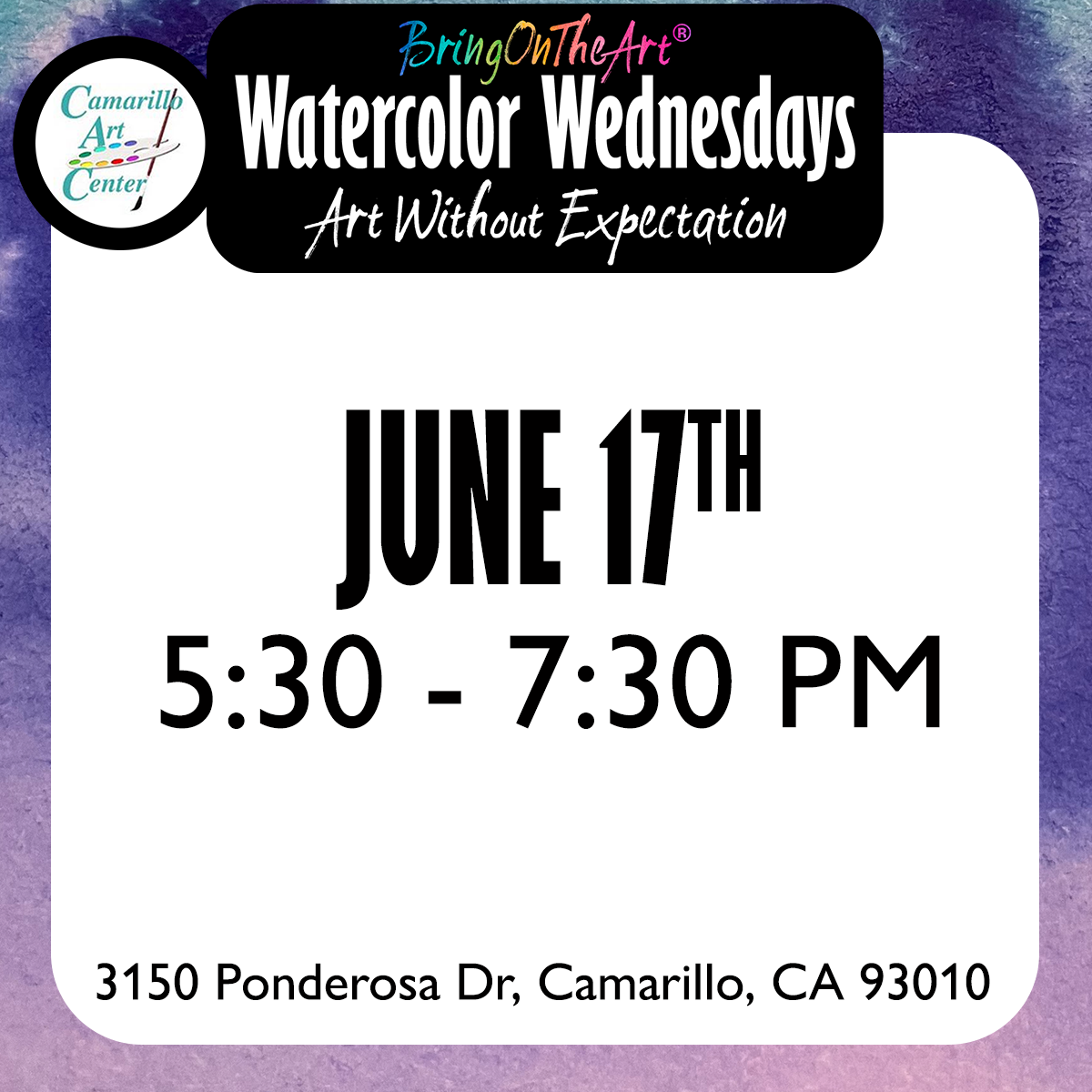 Watercolor Wednesdays - June 17