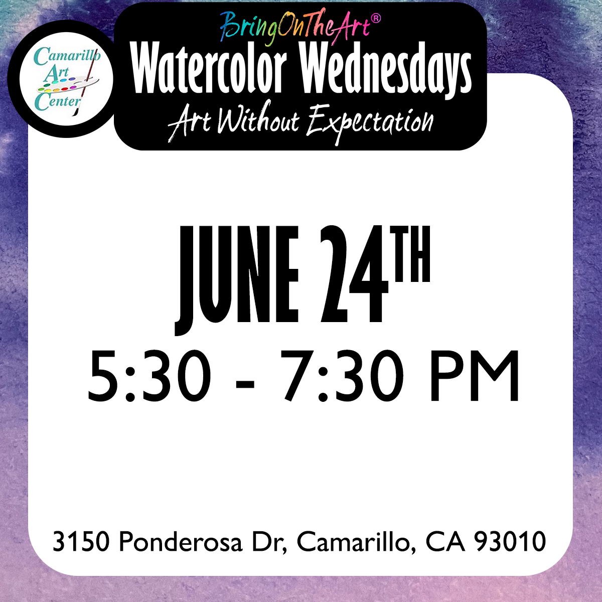 Watercolor Wednesdays - June 24