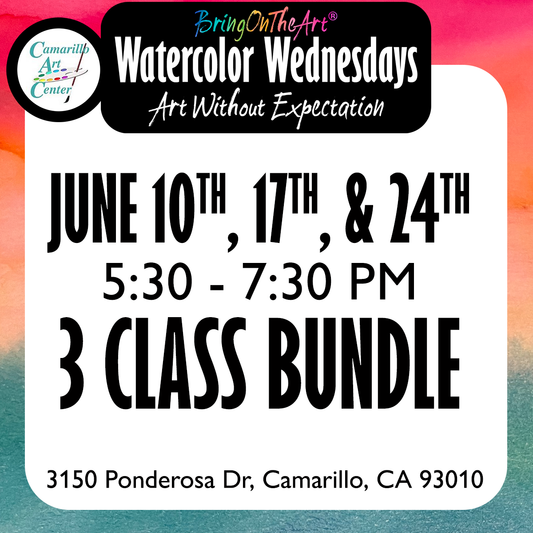 Watercolor Wednesdays - Three Class BUNDLE - JUNE