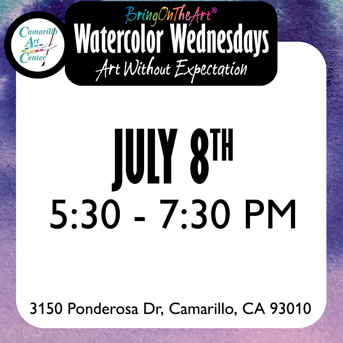 Watercolor Wednesdays - July 8