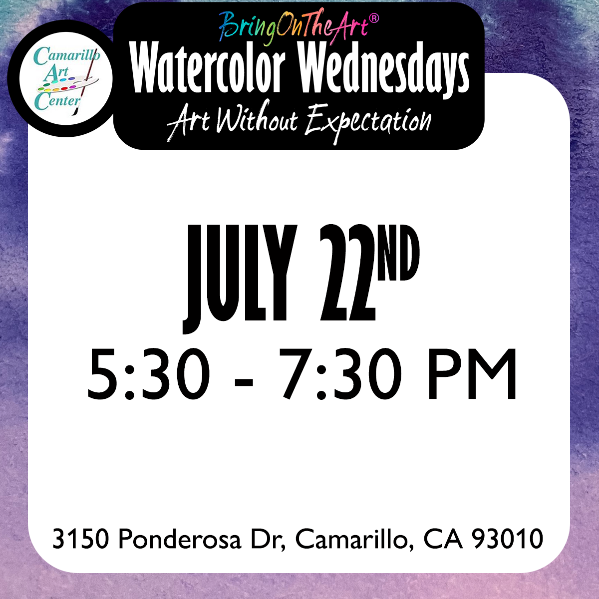 Watercolor Wednesdays - July 22